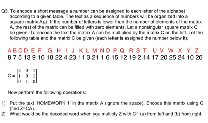 how to encode a message using numbers