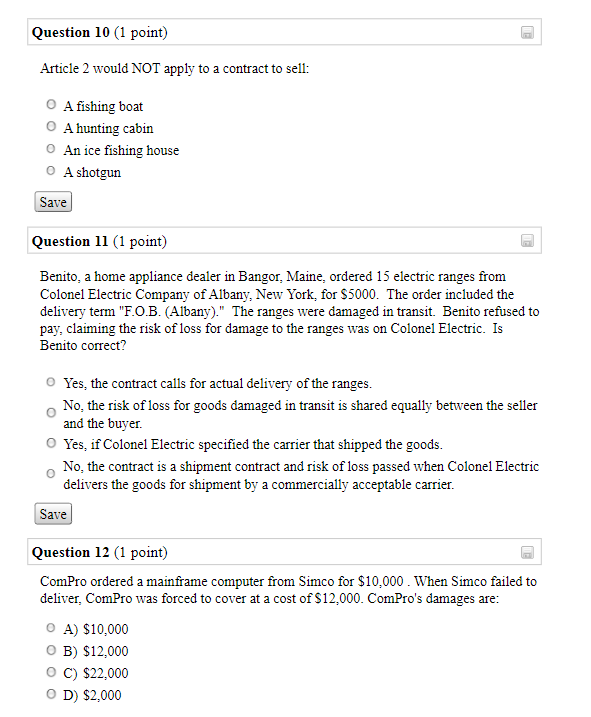 Solved Question 10 1 Point Article 2 Would Not Apply To