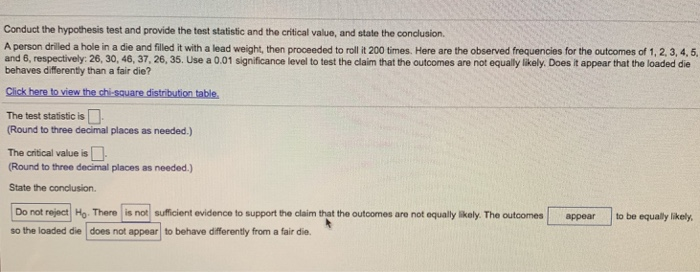 Solved Conduct The Hypothesis Test And Provide The Test S Chegg Com