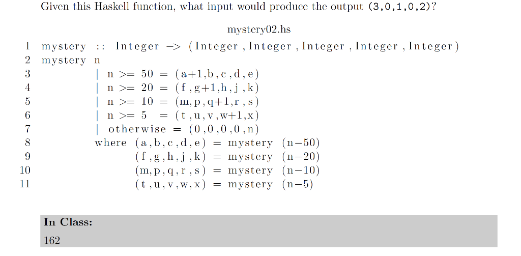 Solved Given This Haskell Function What Input Would Prod Chegg Com