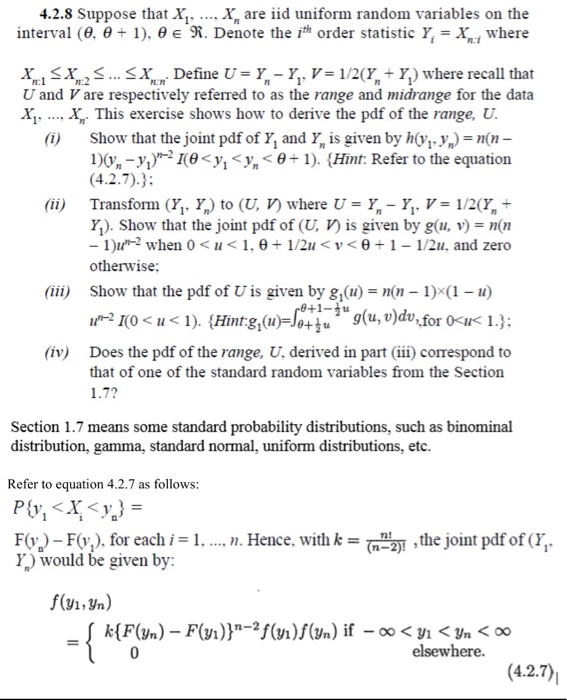 Solved 4 2 8 Suppose That Xx Are Iid Uniform Random Varia Chegg Com