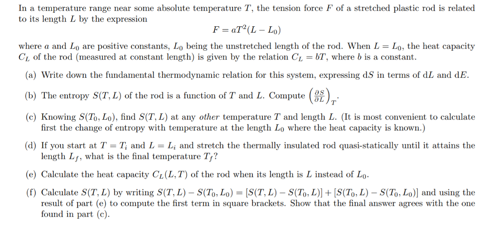 Solved In A Temperature Range Near Some Absolute Temperat Chegg Com