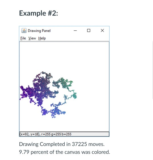 Example #2: Drawing Panel Eile View Help x-92, y-18), r-255 g-255 b-255 Drawing Completed in 37225 moves 9.79 percent of the