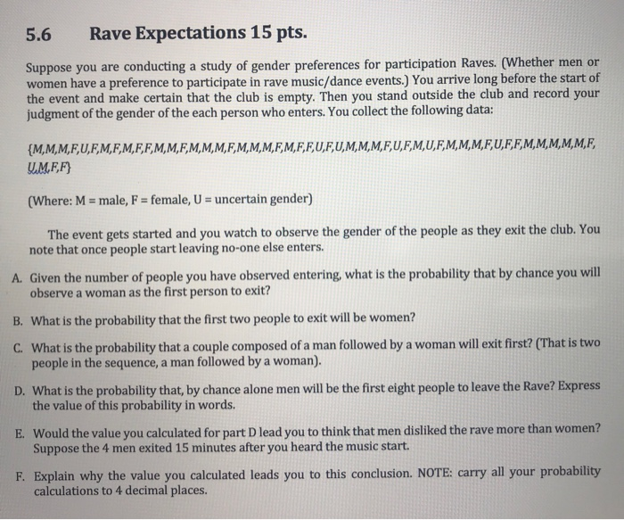 Solved 5 6 Rave Expectations 15 Pts Suppose You Are Chegg Com