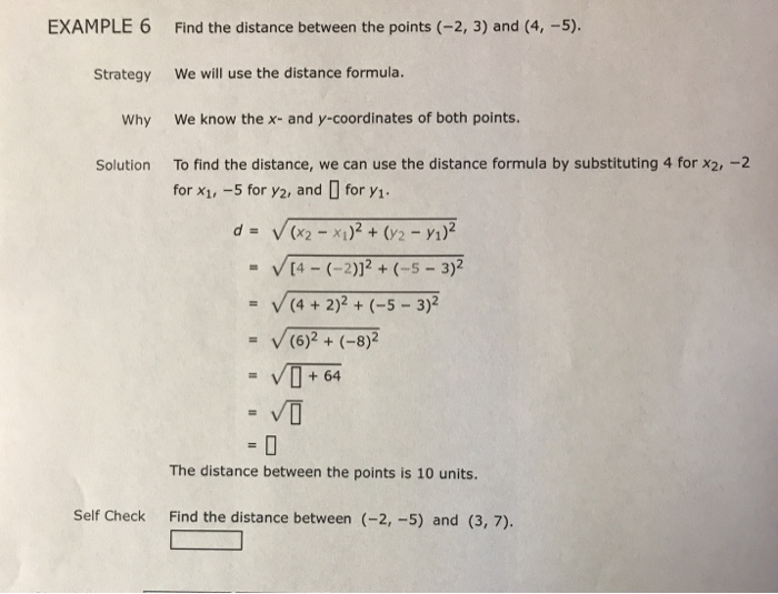 Example 6 Strategy Why Find The Distance Between The Chegg Com