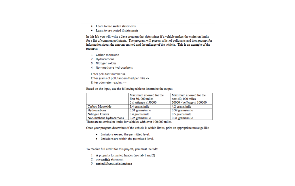 Solved Learn To Use Switch Statements Learn To Use Nested Chegg Com