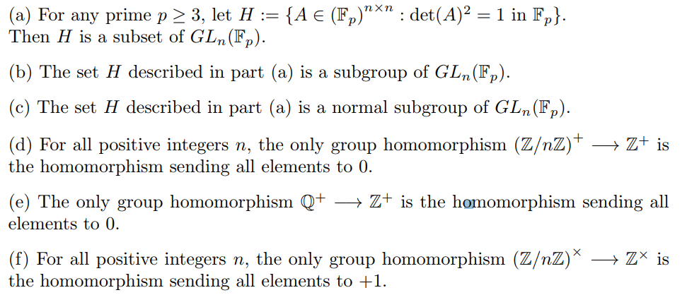 A For Any Prime P 2 3 Let H A E Fp N N Det A 21 Chegg Com