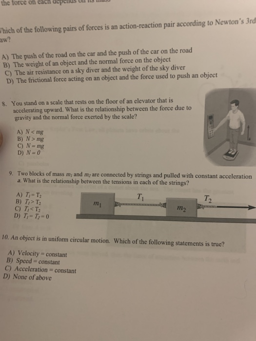 Solved The Upward Normal Force Exerted By The Floor Is 620 N On An Elevator Passenger Who Weighs 650 N A What Is The Magnitude Of The Acceleration B What Is The