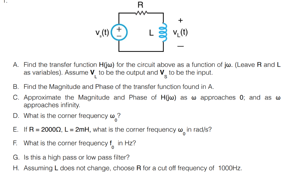 Solved A Find The Transfer Function Hju For The Circuit Chegg Com