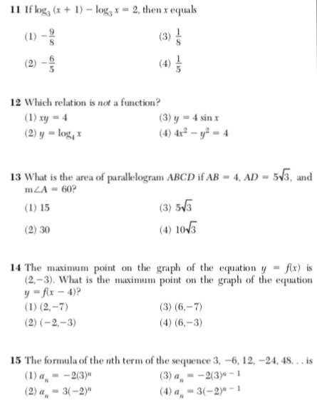 Solved 1 1 If Logs X 1 Log X 2 Then X Equals 3 1 Chegg Com