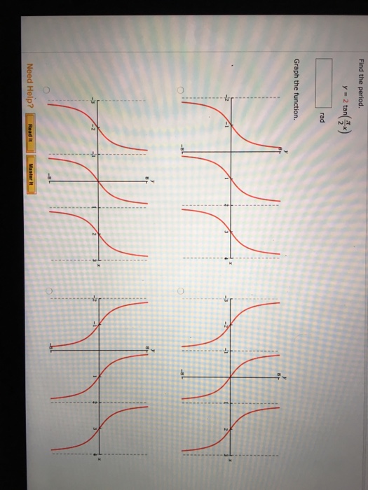 Solved Find The Period Y 2 Tan Pi 2 X Rad Graph The F Chegg Com