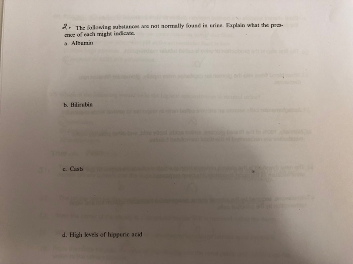 Solved , The Following Substances Are Not Normally Found