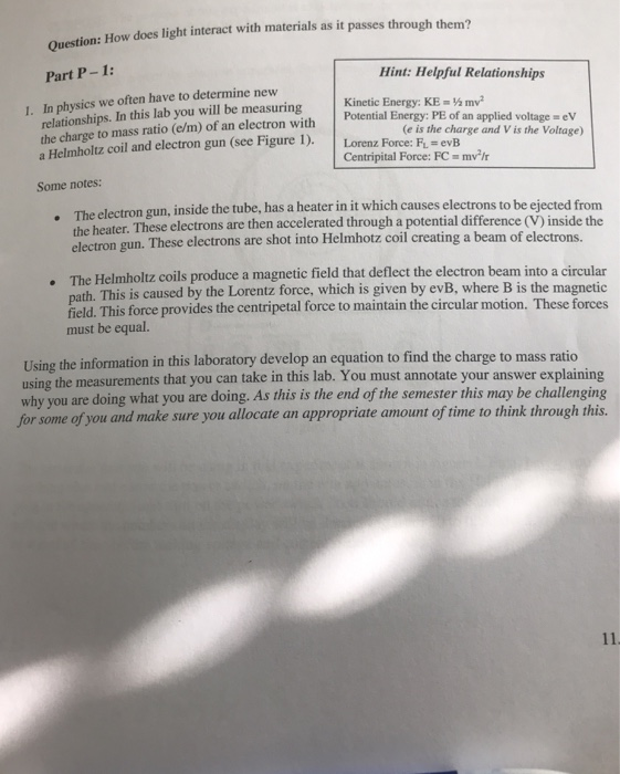 Solved estion: How does light interact with materials as it