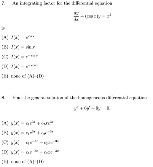 Solved Find The General Solution Of The Differential Equa Chegg Com