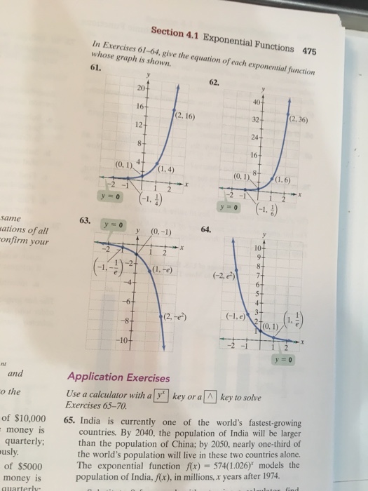 Solved Section 4 1 Exponential Functions 475 Inexercises6 Chegg Com