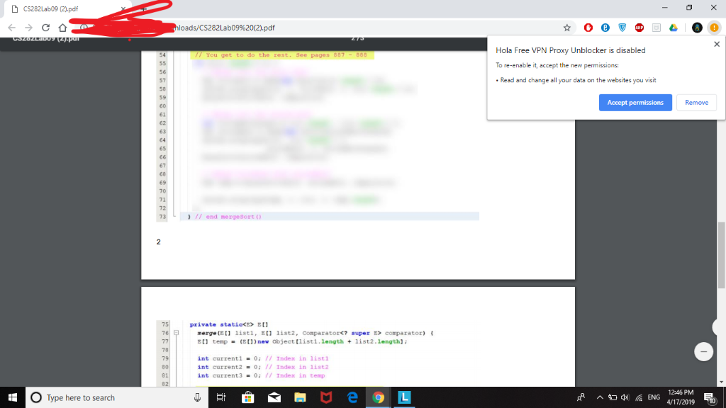 ) CS282Lab09 (2),pdf loads/CS282 Lab09%20(2).pdf Hola Free VPN Proxy Unblocker is disabled To re-enable it, accept the new pe