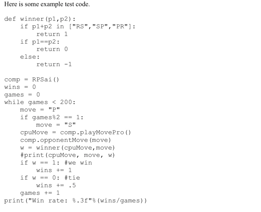 rock paper scissors ai python