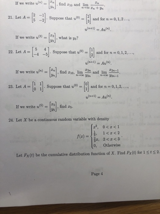 Solved If We Write U N Zn Find X10 And Lim En 21 Le Chegg Com