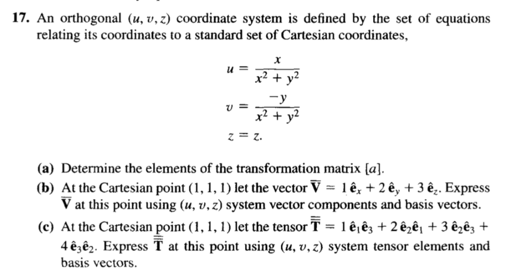 17 An Orthogonal U V Z Coordinate System Is Chegg Com
