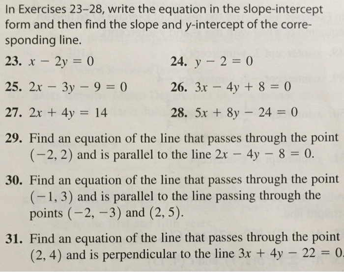 In Exercises 23 28 Write The Equation In The Chegg 