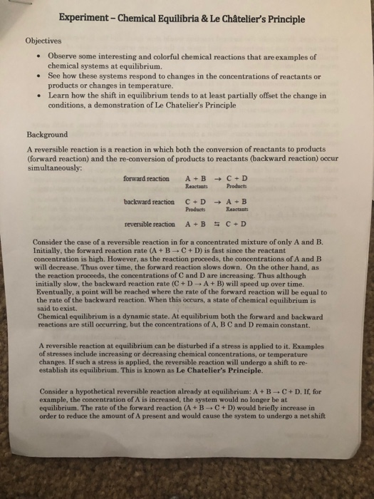 Solved Good Morning We Recently Did A Experiment On Chem Chegg Com