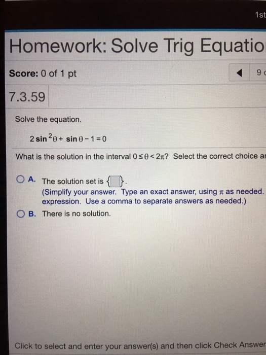 trig homework solver