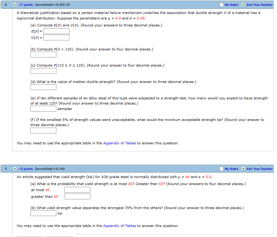 6 7 Points Devorestat9 4 E 505 Xp My Notes Ask Your Chegg Com