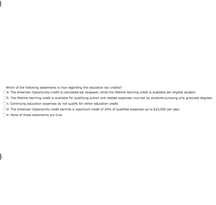 Solved Which Of The Following Statements Is True Regardin