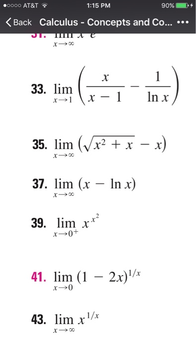 Lim X Rightarrow 1 X X 1 1 Ln X Lim X Chegg Com