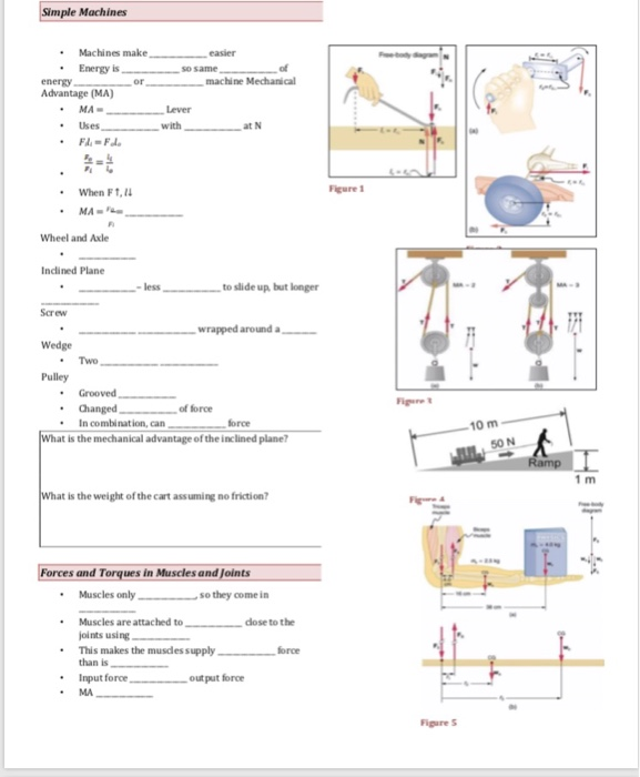 Simple Machines Worksheet Machines make | Chegg.com