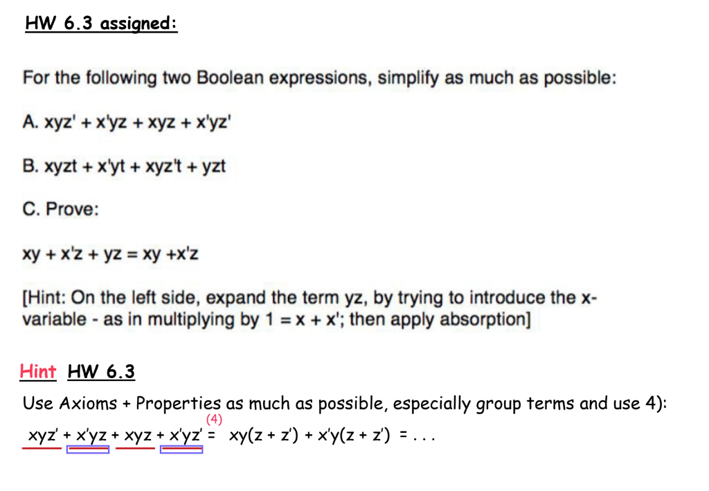 Simplify The Boolean Expressions Below Thank You Chegg Com