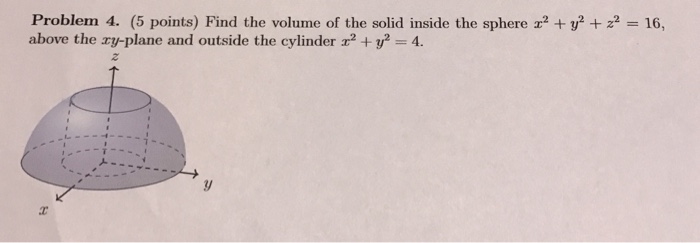 Solved Find The Volume Of The Solid Inside The Sphere X 2 Chegg Com