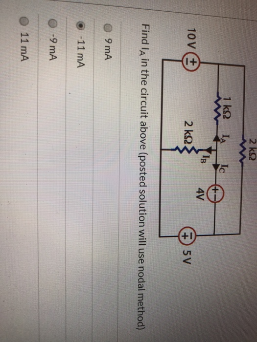 Solved 2 Ks 1 Kq Ib 4v 10v 2 Ks2 5 V Find La In The C Chegg Com