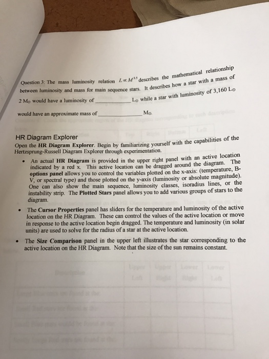 Solved: HR Diagram Student Guide Background Information Th ... hr diagram answers 