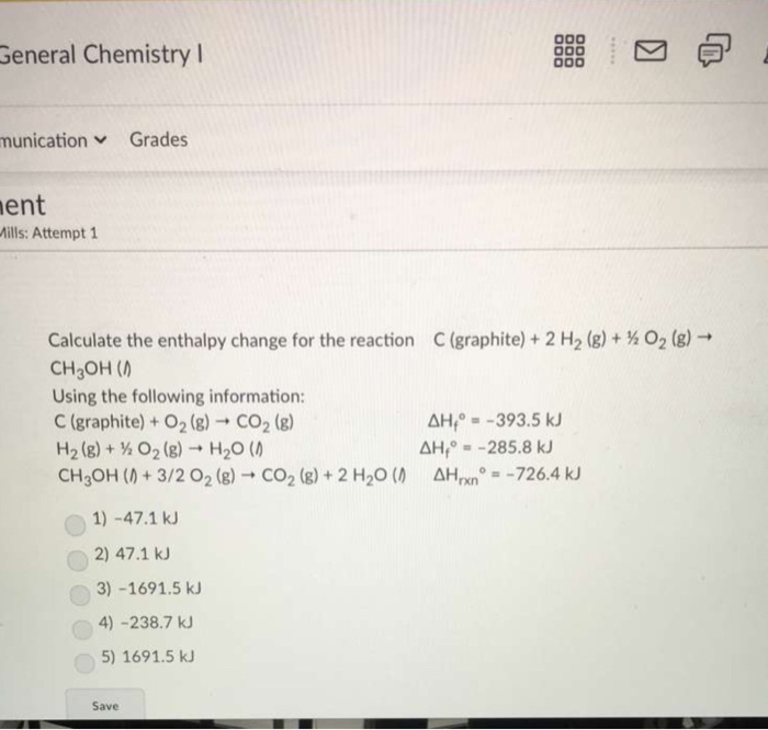 Solved General Chemistry L D00 Munication Grades Ent Mill Chegg Com