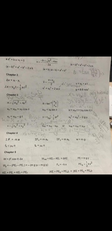 Solved Please Use The Equation Sheet Write Neat Please Chegg Com