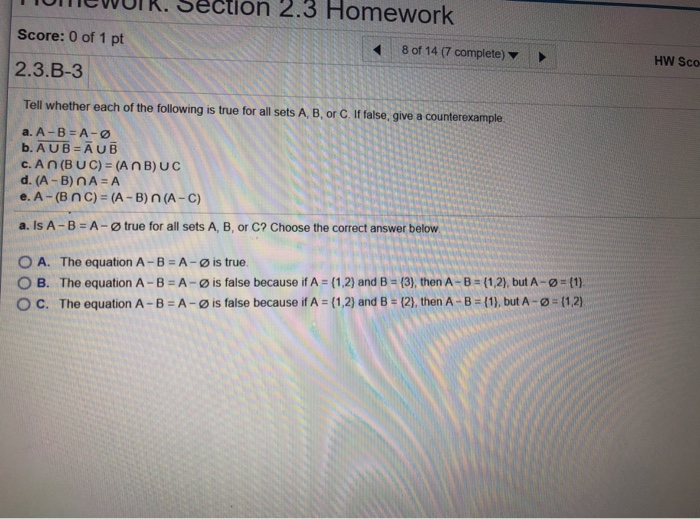 Solved Uimewurr Section 2 3 Homework Score 0 Of 1 Pt 2 Chegg Com