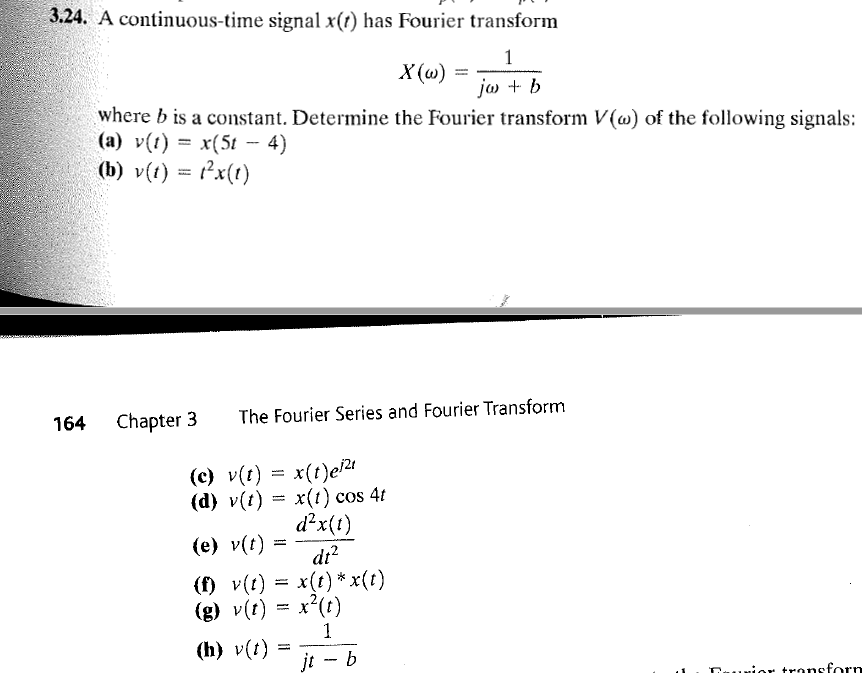 Solved 3 24 A Continuous Time Signal X T Has Fourier Tr Chegg Com