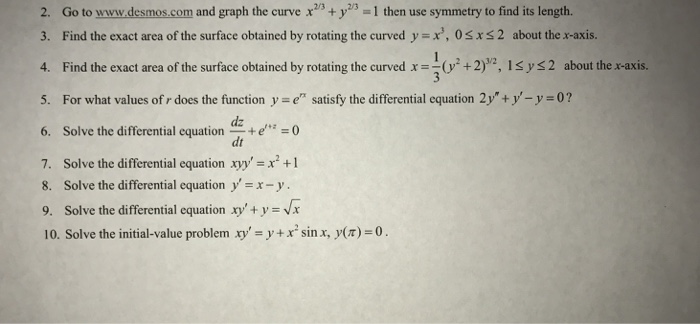 Solved Go To Www Desmos Com And Graph The Curve X 2 3 Chegg Com