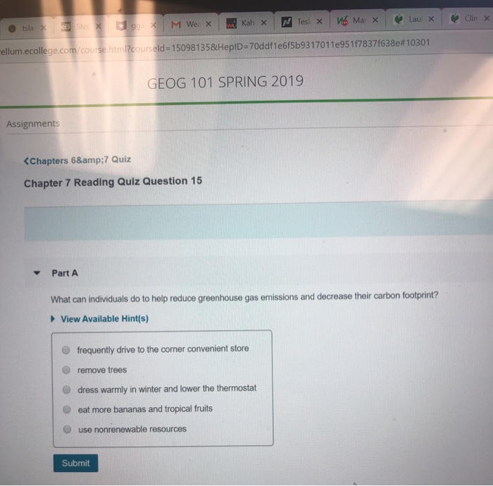 Solved: GEOG 101 SPRING 2019 Assignmen | Chegg.com