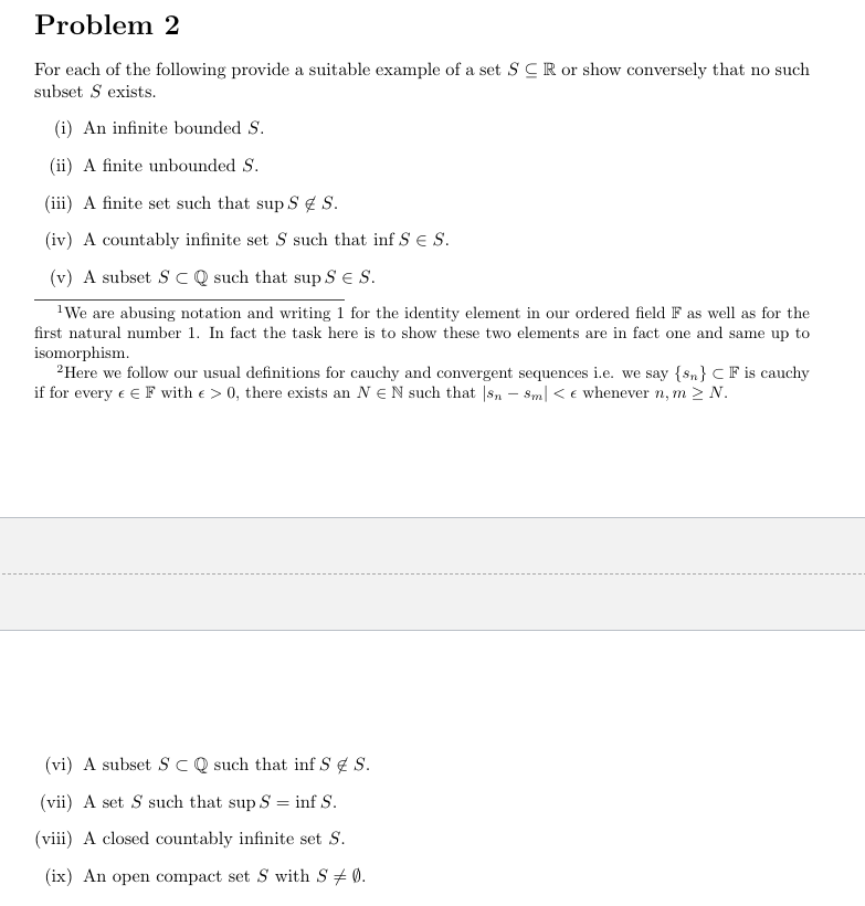 Solved Problem 1 Let F S Be A Non Trivial Ordered Chegg Com