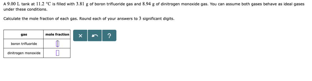 Solved A 9.00 L Tank At 11.2°C Is Filled With 3.81 G Of B