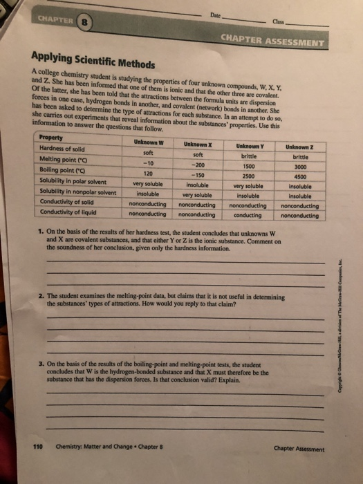 Solved Date Class CHAPTER 8 CHAPTER ASSESSMENT Applying S Chegg