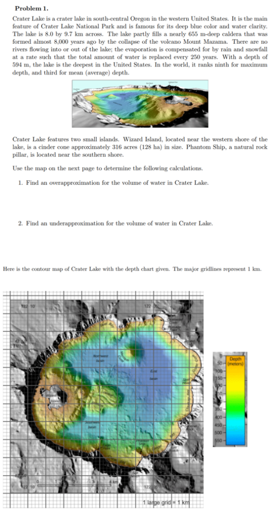 Crater Lake Depth Chart