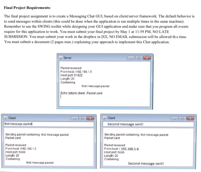 Final Project Requirements The Final Project Assi Chegg Com