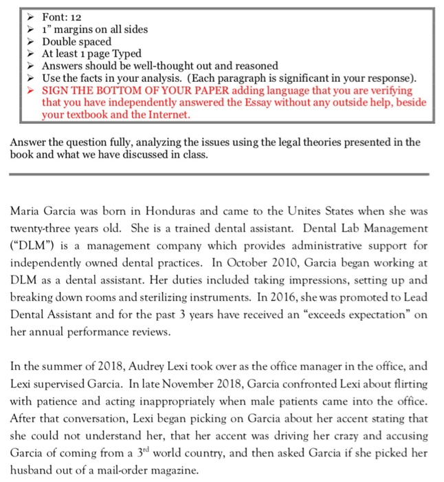 Solved Font 12 1 Margins On All Sides Double Spaced At Chegg Com