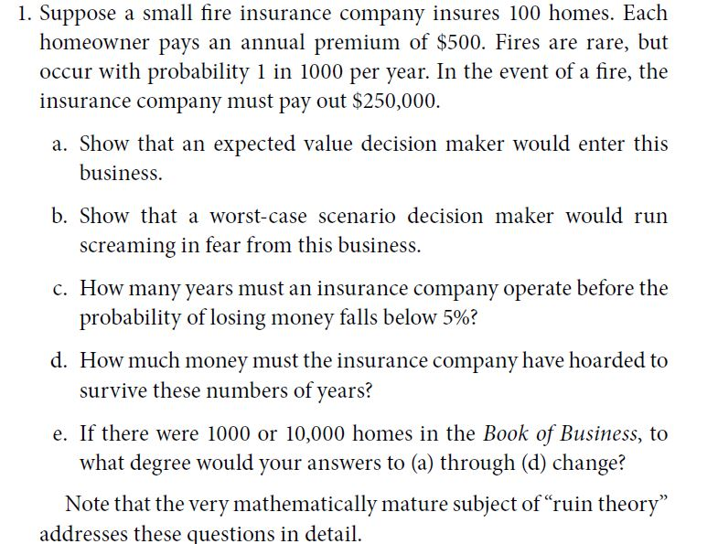 42+ An Insurance Company Insures A Large Number Of Homes
