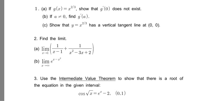 Solved 1 A Lf G Z Z2 3 Show That G O Does Not Exis Chegg Com