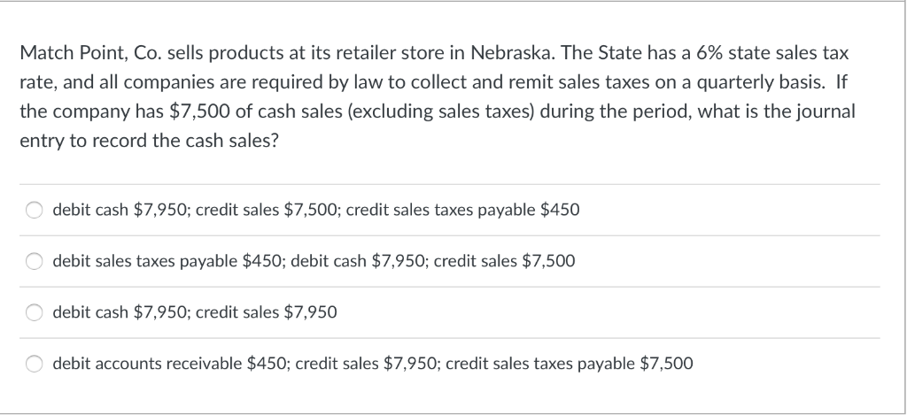 Nebraska Sales Tax Chart