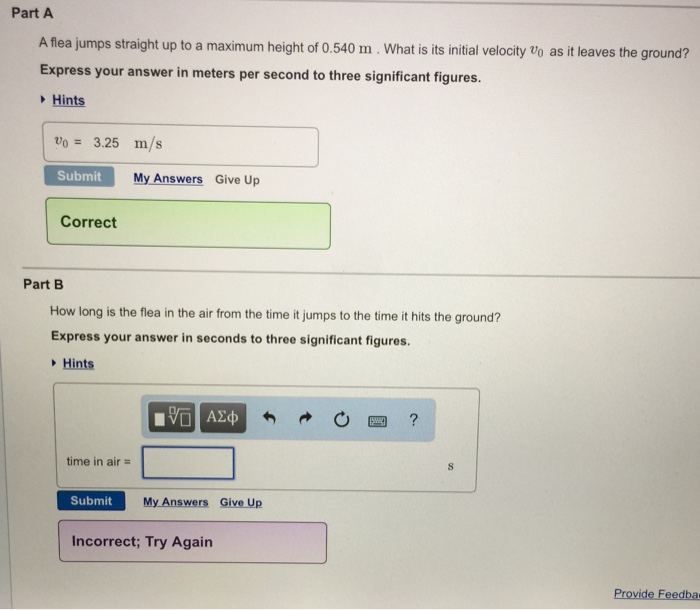 Solved A Flea Jumps Straight Up To A Maximum Height Of 0